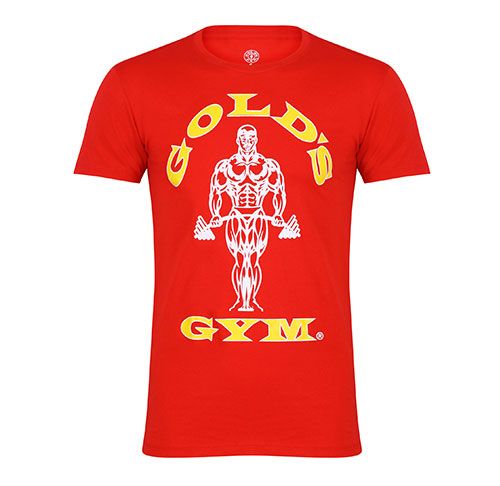 GOLD'S GYM MUSCLE JOE T-SHIRT, RED