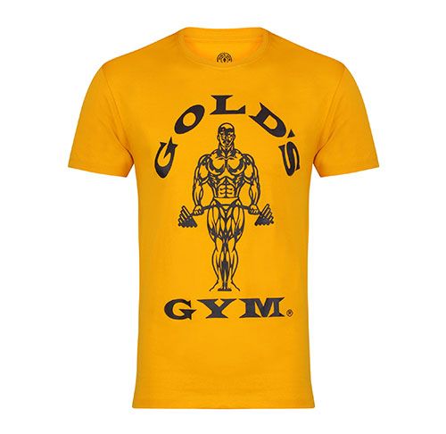 GOLD'S GYM MUSCLE JOE T-SHIRT, YELLOW