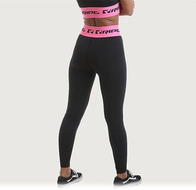 RIPT LADIES WAIST LEGGING - BLACK/PINK