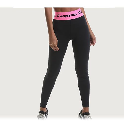 RIPT LADIES WAIST LEGGING - BLACK/PINK