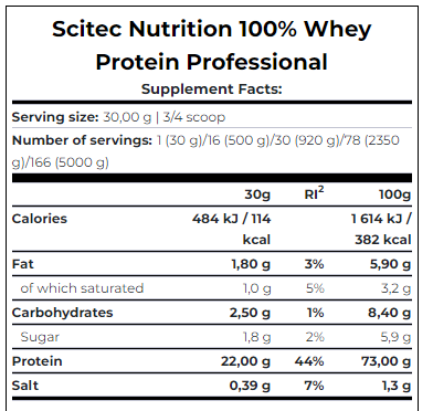 100% WHEY PROTEIN PROFESSIONAL 920G